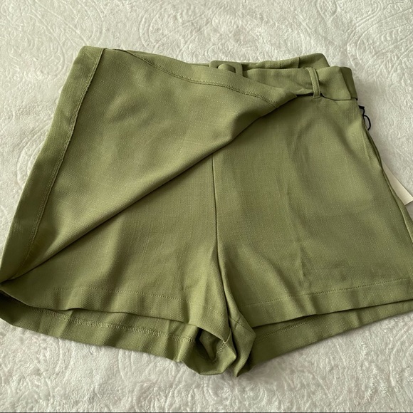 NWT Haute Monde Green Belted Skort - Picture 3 of 12